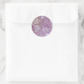 Pastel Violet Crystal Quartz Runder Aufkleber (Tasche)