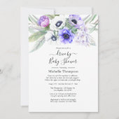 Pastel Violet Floral Drive by Bridal oder Baby Sho Einladung (Vorderseite)