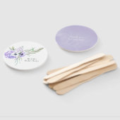 Pastel Violet Floral Fächer (Non-assembled)