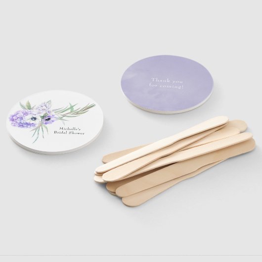 Pastel Violet Floral Fächer (Non-assembled)