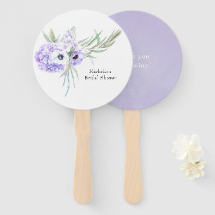 Pastel Violet Floral Fächer