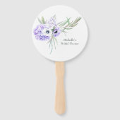 Pastel Violet Floral Fächer (Vorderseite)