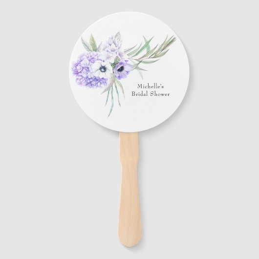 Pastel Violet Floral Fächer (Vorderseite)