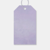 Pastel Violet Floral Geschenkanhänger (Rückseite)