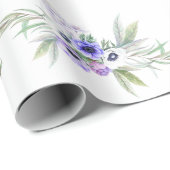 Pastel Violet Floral Geschenkpapier (Rolleneckpunkt)