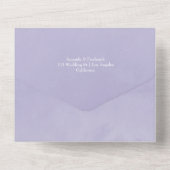 Pastel Violet Floral Wedding All In One Einladung (Rückseite)