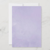 Pastel Violet Floral Wedding Einladung (Rückseite)