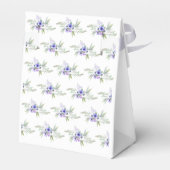Pastel Violet Floral Wedding Geschenkschachtel (Rückseite)