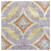 Pastel Violet Lila Orange Circles Mosaik Muster Stoff (Nahaufnahme)