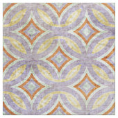Pastel Violet Lila Orange Circles Mosaik Muster Stoff (Muster)