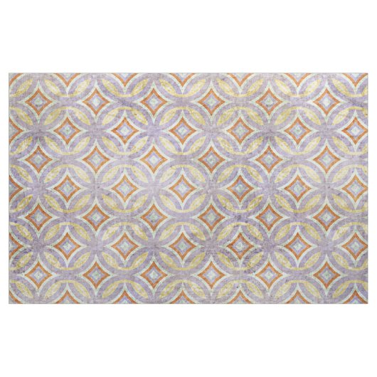 Pastel Violet Lila Orange Circles Mosaik Muster Stoff (Fat Quarter (45,7 x 55,9 cm))
