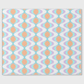Pastel Violet Orange Aqua Blue Ogee White Waves Geschenkpapier (Flach)