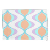Pastel Violet Orange Aqua Blue Ogee White Waves Kissenbezug (Vorderseite-Links)