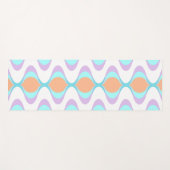 Pastel Violet Orange Aqua Blue Ogee White Waves Yogamatte (Vorderseite (Horizontal))