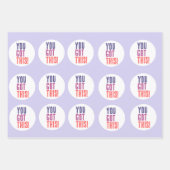 Pastel violet pink motivational You Got This Geschenkpapier Set (Vorderseite)