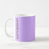 Pastel Violet Solid Color Personalisiert Kaffeetasse (Links)