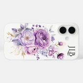 Pastel Violet und Icy Purple Flowers Case-Mate iPhone Hülle (Rückseite (Horizontal))