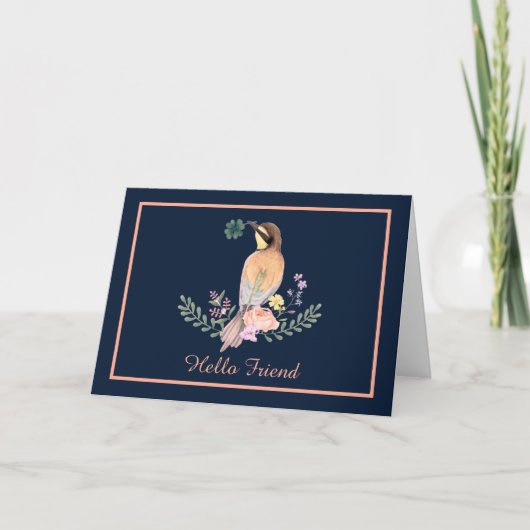 Pastel-Vogel Karte (Vorderseite)