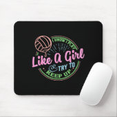 Pastel Volleyball Quote Design For Confident Athle Mousepad (Mit Mouse)