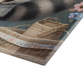 Pastel-Waschbären-Briefgarten Schneidebrett (Ecke)