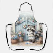 Pastel-Waschbären-Briefgarten Schürze (Vorderseite)