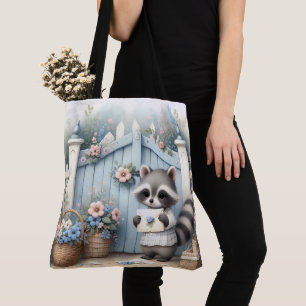 Pastel-Waschbären-Briefgarten Tasche