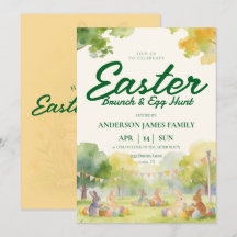 Pastel-Wasserfarben-Hasen-Oster-Eier-Suche-Frühstü