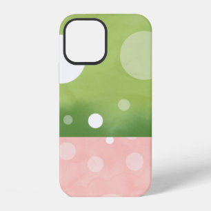 Pastel-Wassermelone-Wasserfarbe mit weißen Punkten iPhone 12 Hülle