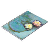 Pastel Water Lilies Tranquil Pond Notebook Notizblock (Linke Seite)