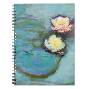 Pastel Water Lilies Tranquil Pond Notebook Notizblock