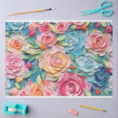 Pastel Watercolor Abstrakte Rose Decoupage Seidenpapier (Basteln)