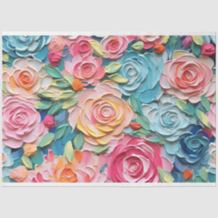 Pastel Watercolor Abstrakte Rose Decoupage Seidenpapier