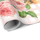 Pastel watercolor background Botanical Birthday Geschenkpapier (Rolleneckpunkt)