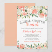 Pastel Watercolor Blume Brunch Brautparty Einladung (Vorne/Hinten)