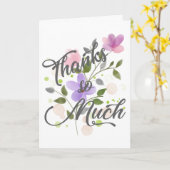 Pastel Watercolor Blume Dank so viel Karte (Gelbe Blume)