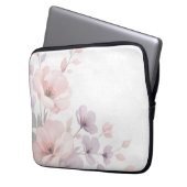 Pastel Watercolor-Blume Laptopschutzhülle (Vorderseite Links)