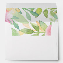 Pastel Watercolor Blume Rücksendeadresse