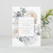 Pastel Watercolor Blumenfrühling Einladung zur Hoc (Stehend Vorderseite)