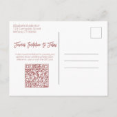 Pastel Watercolor Blumengestein Brautparty Ankündigungspostkarte (Rückseite)