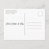 Pastel Watercolor Blumengestein Brautparty Ankündigungspostkarte (Rückseite)