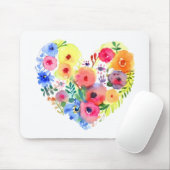 Pastel Watercolor Blumenkranz Mousepad (Mit Mouse)