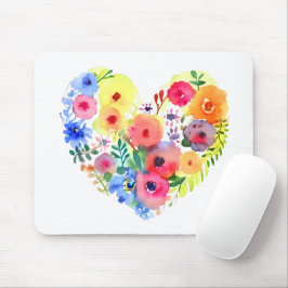 Pastel Watercolor Blumenkranz Mousepad