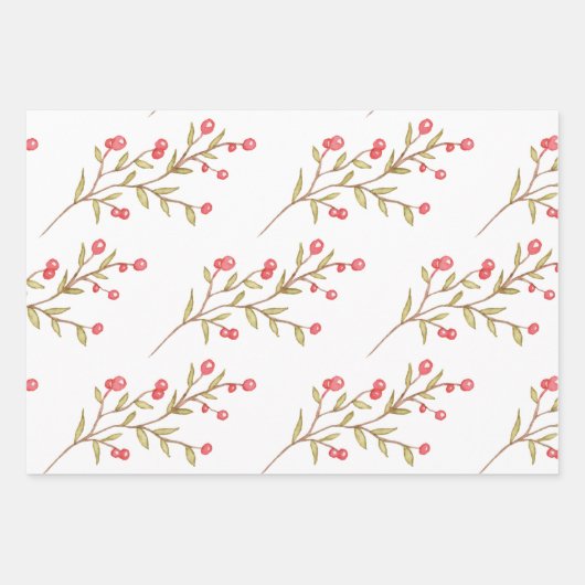 Pastel Watercolor Blumenspektrum Geschenkpapier Set (Vorderseite 2)