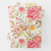 Pastel Watercolor Blumenspektrum Geschenkpapier Set (Beispiel)