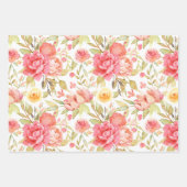 Pastel Watercolor Blumenspektrum Geschenkpapier Set (Vorderseite)