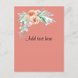 Pastel Watercolor Bouquet Template Postkarte