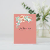 Pastel Watercolor Bouquet Template Postkarte (Stehend Vorderseite)