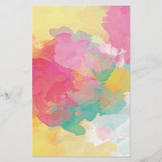 Pastel Watercolor Briefpapier (Vorderseite)