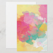 Pastel Watercolor Briefpapier (Vorne/Hinten)