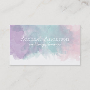 Pastel Watercolor Business Card Visitenkarte